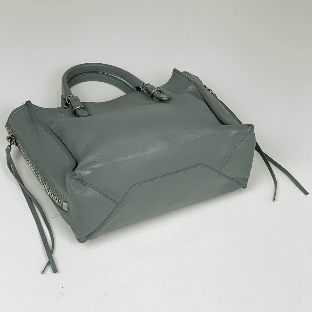 Balenciaga Tote Handbag Paper Gray Bag Leather Shoulder